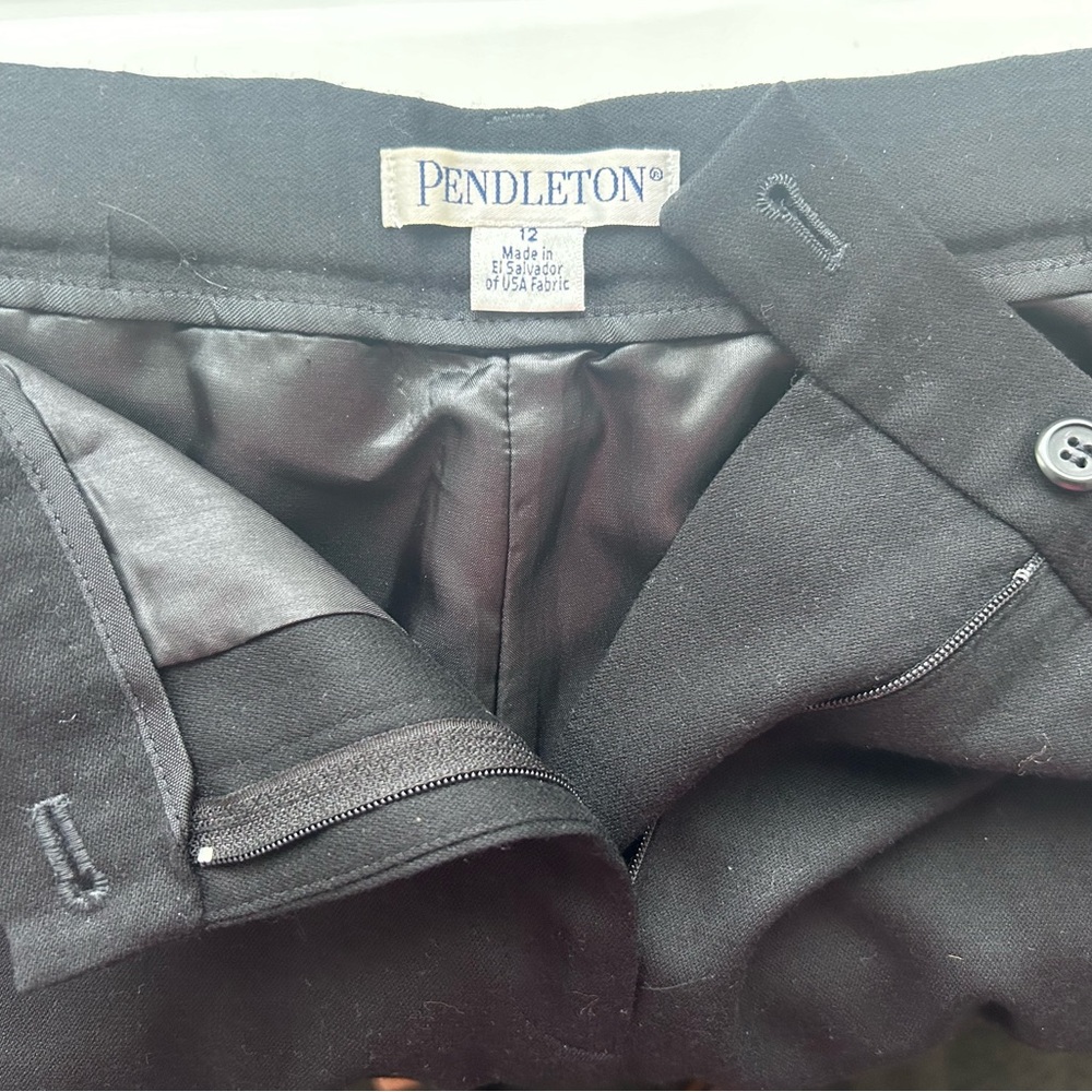 Pendleton Lined women’s Dress Pants | Virgin Wool | Black | size 12 - Picture 6 of 8